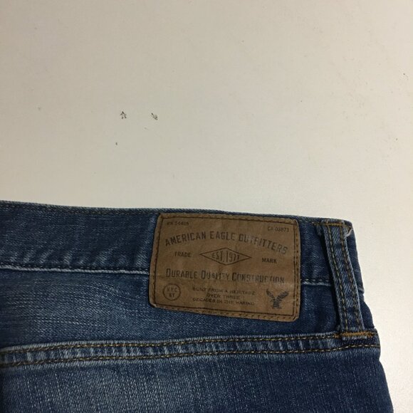 American Eagle Slim Mens Jeans Size 36x32 Core Flex Distressed - Picture 7 of 11